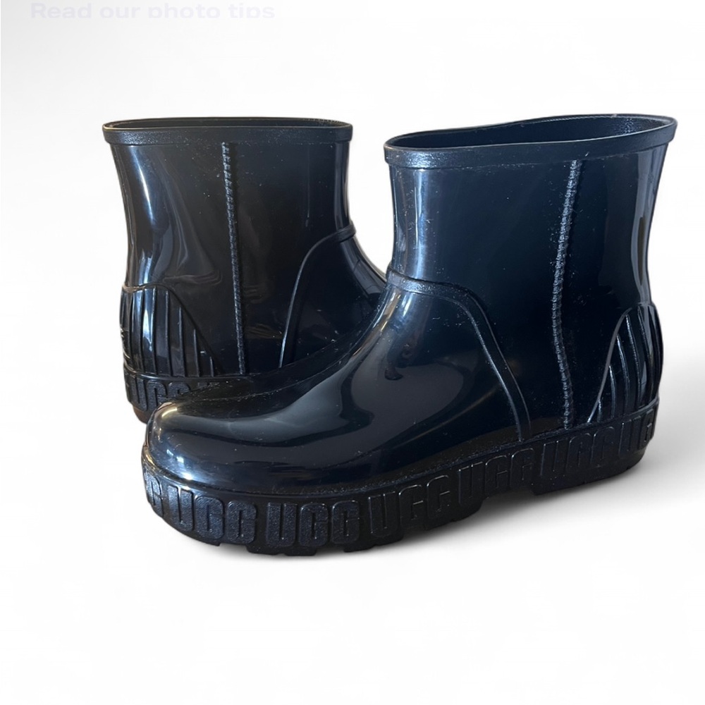 UGG Glossy Black Rain Boots